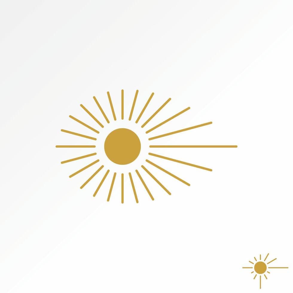 logotipo Projeto gráfico criativo conceito Prêmio estoque único abstrato Sol levantar com raios gostar visão olhos símbolo. relacionado para arte antigo história vetor