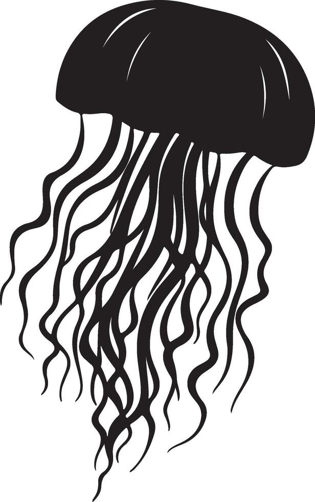 medusa silhueta ilustração branco fundo vetor