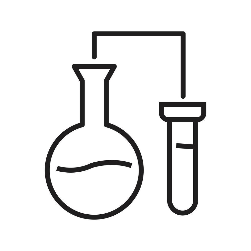 teste laboratório cientista ícone linha de vetor para web, apresentação, logotipo, ícone símbolo