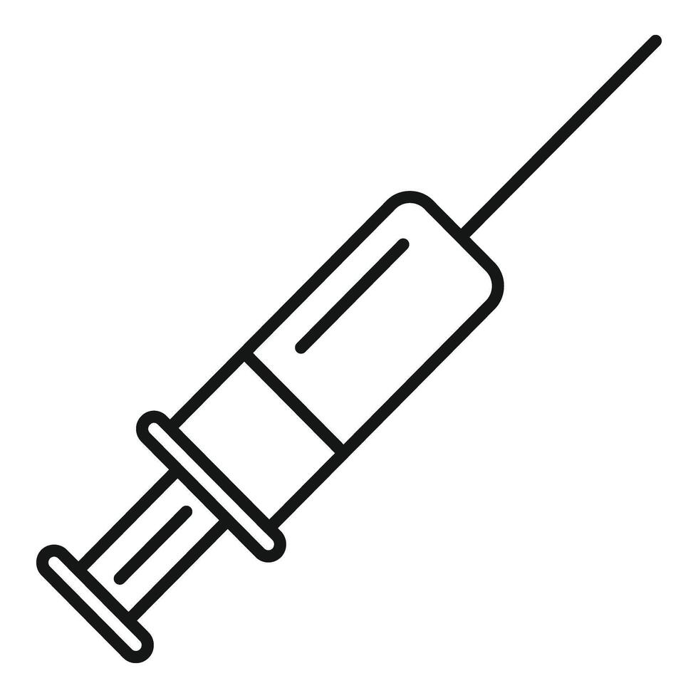 lipoaspiração seringa injeção ícone esboço . perda peso vetor