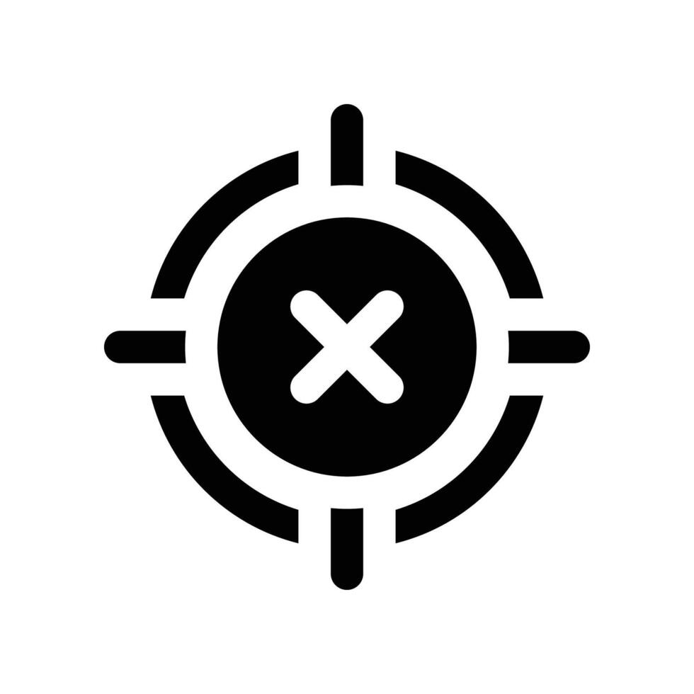alvo ícone. glifo ícone para seu local na rede Internet, móvel, apresentação, e logotipo Projeto. vetor