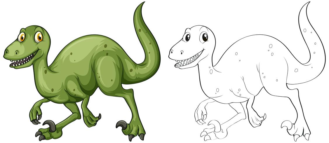 Doodle animal para T-Rex vetor