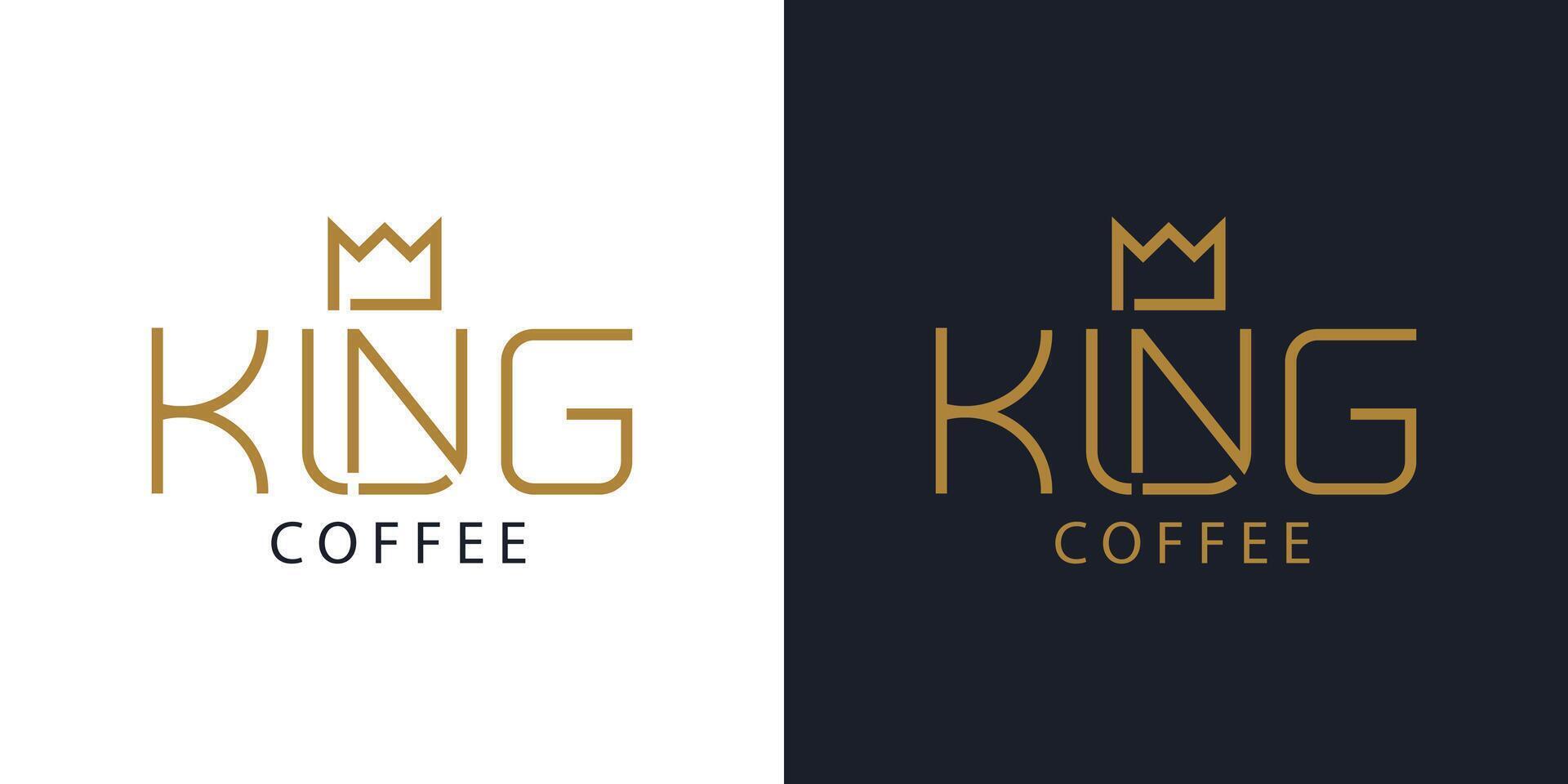 carta rei logotipo Projeto café fazer compras logotipo modelo vetor