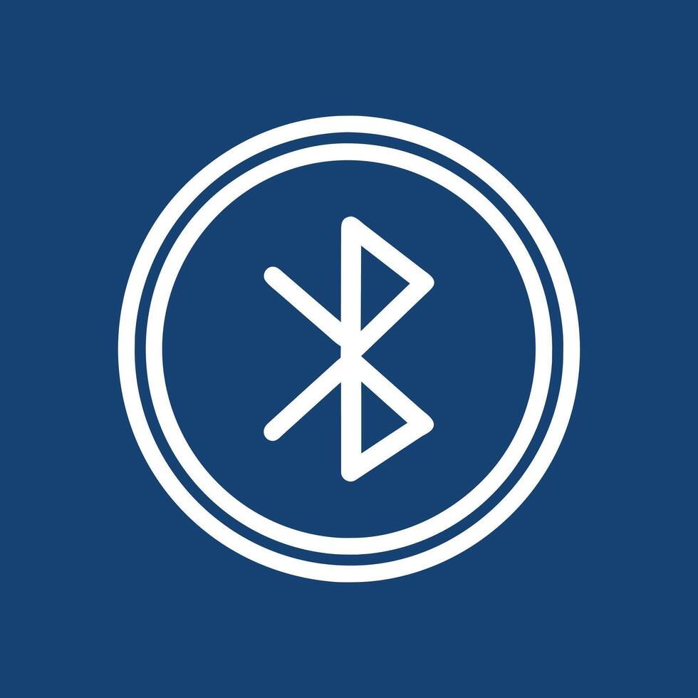 a Bluetooth logotipo em uma azul fundo vetor