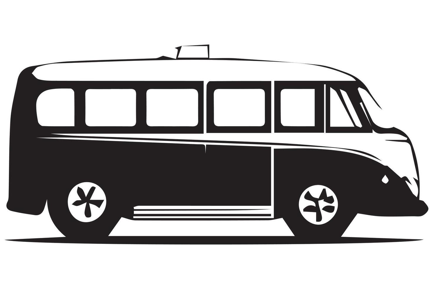 ônibus Preto ilustração isolado em branco fundo. mão desenhado ilustração vetor