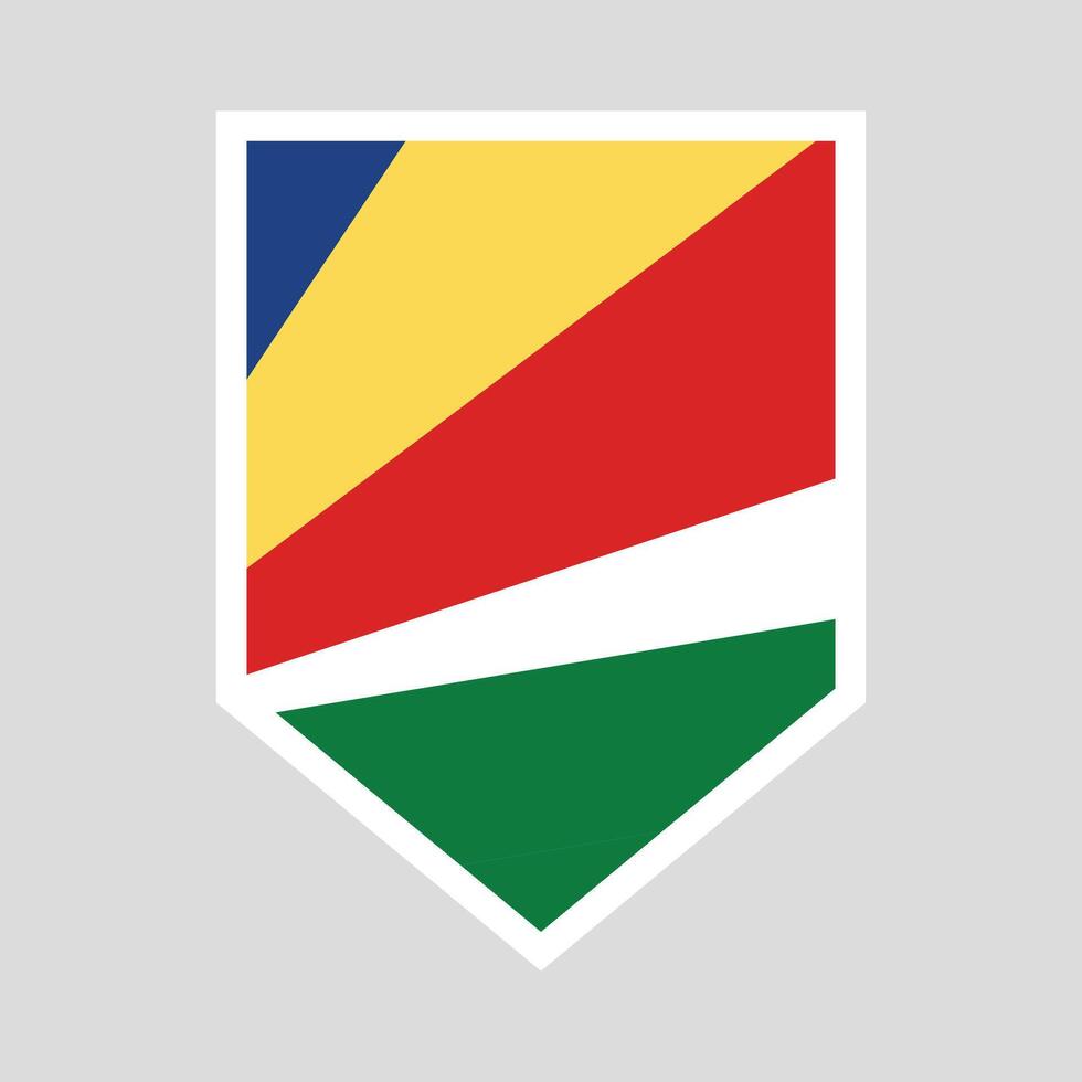 seychelles bandeira dentro escudo forma quadro, Armação vetor