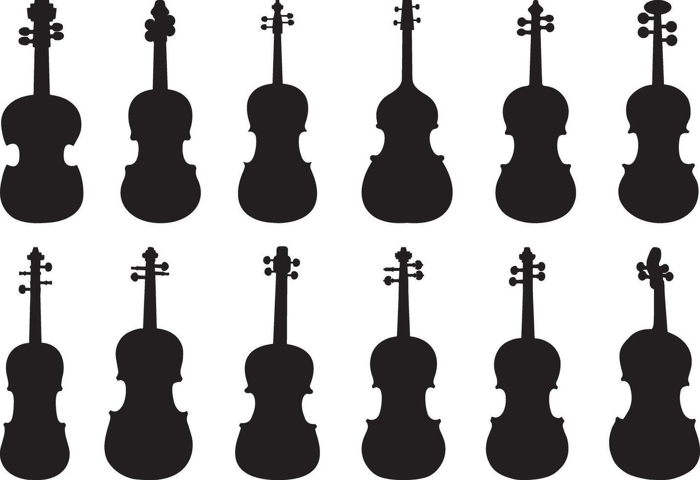 violino silhueta em branco fundo vetor