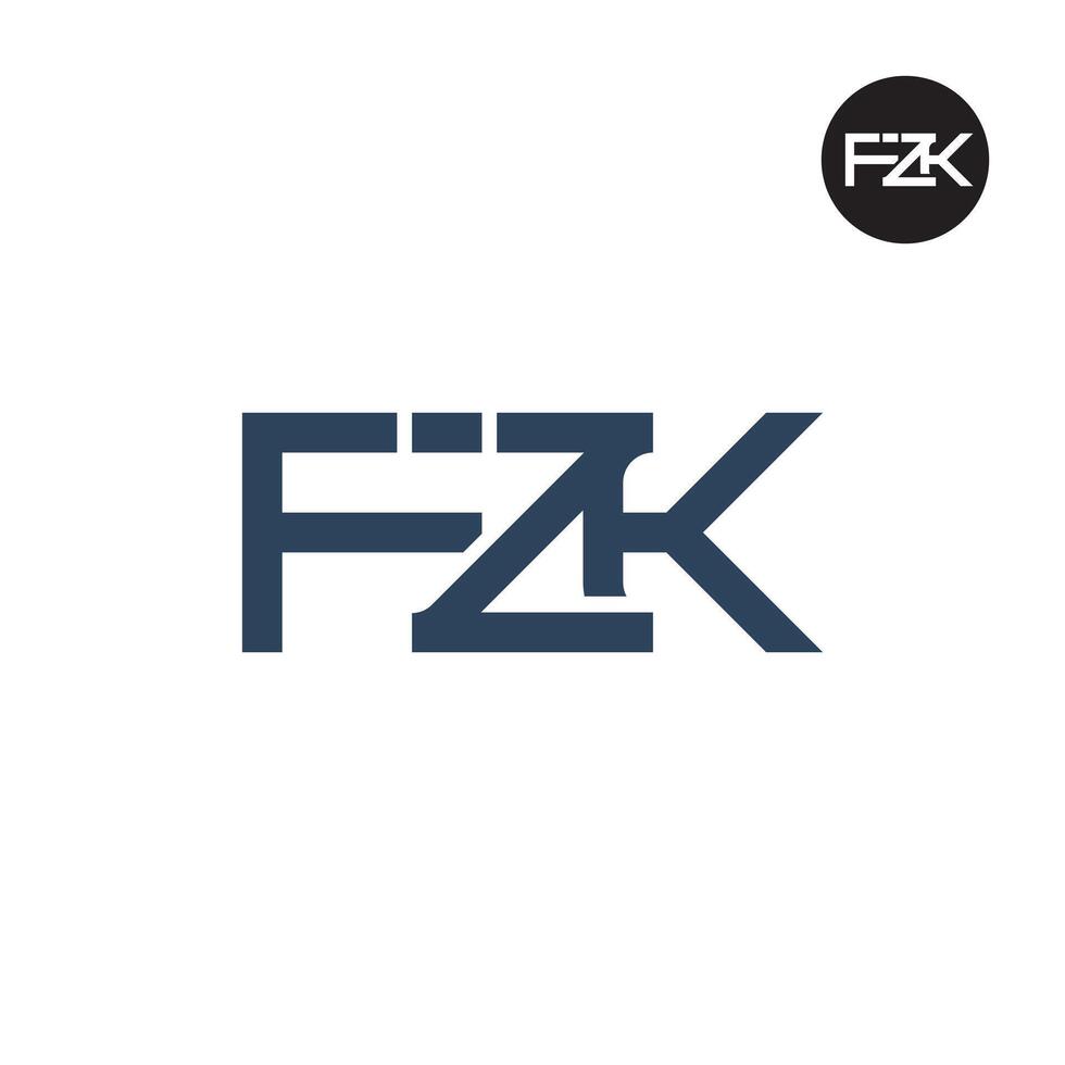 fzk logotipo carta monograma Projeto vetor