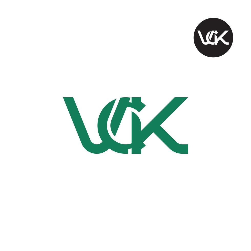 vck logotipo carta monograma Projeto vetor