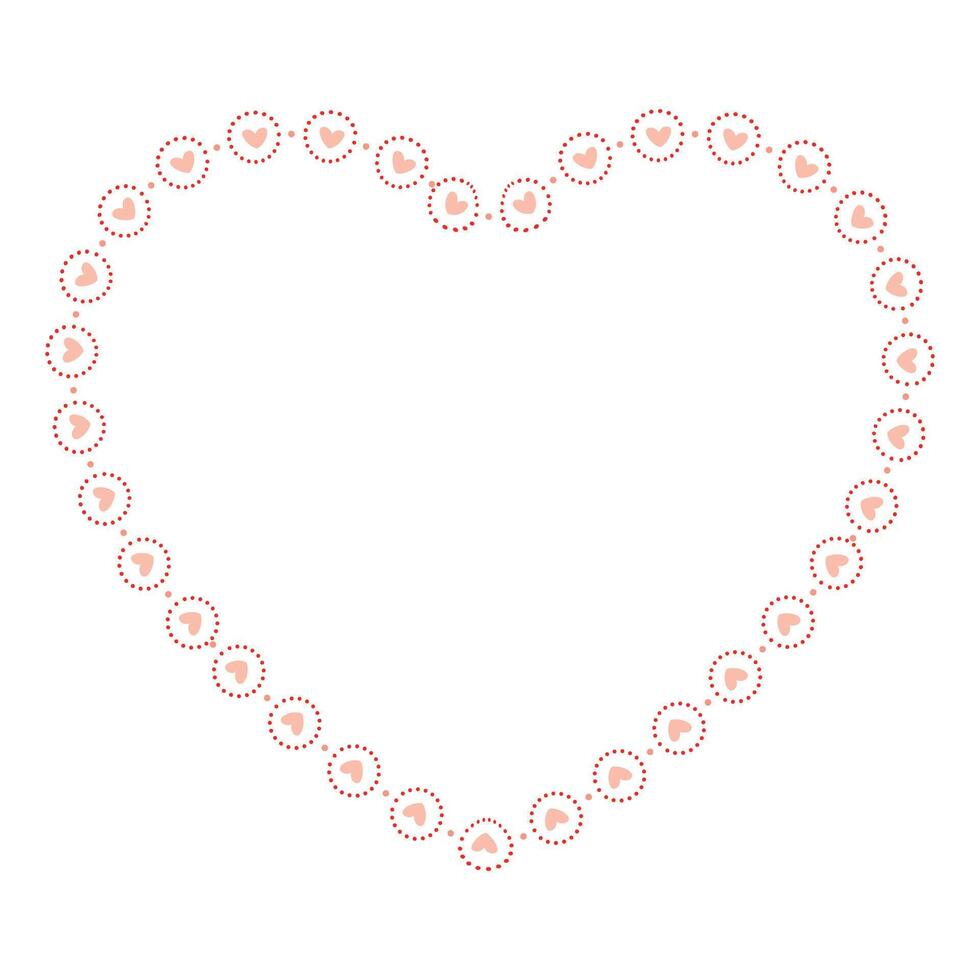 mão desenhado corações fronteira e quadro, Armação vetor