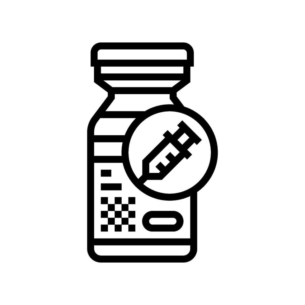 vacinas medicação farmacia linha ícone ilustração vetor