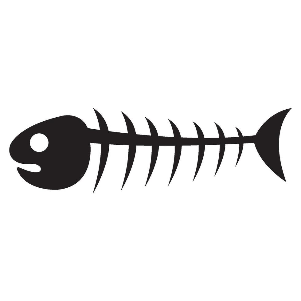 peixe esqueleto osso ícone ilustração Projeto vetor