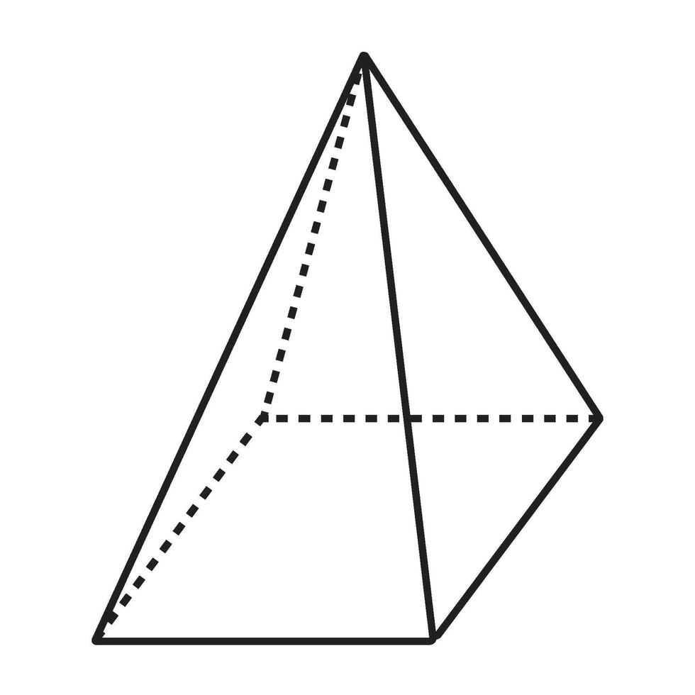 retangular pirâmide ícone ilustração Projeto modelo vetor