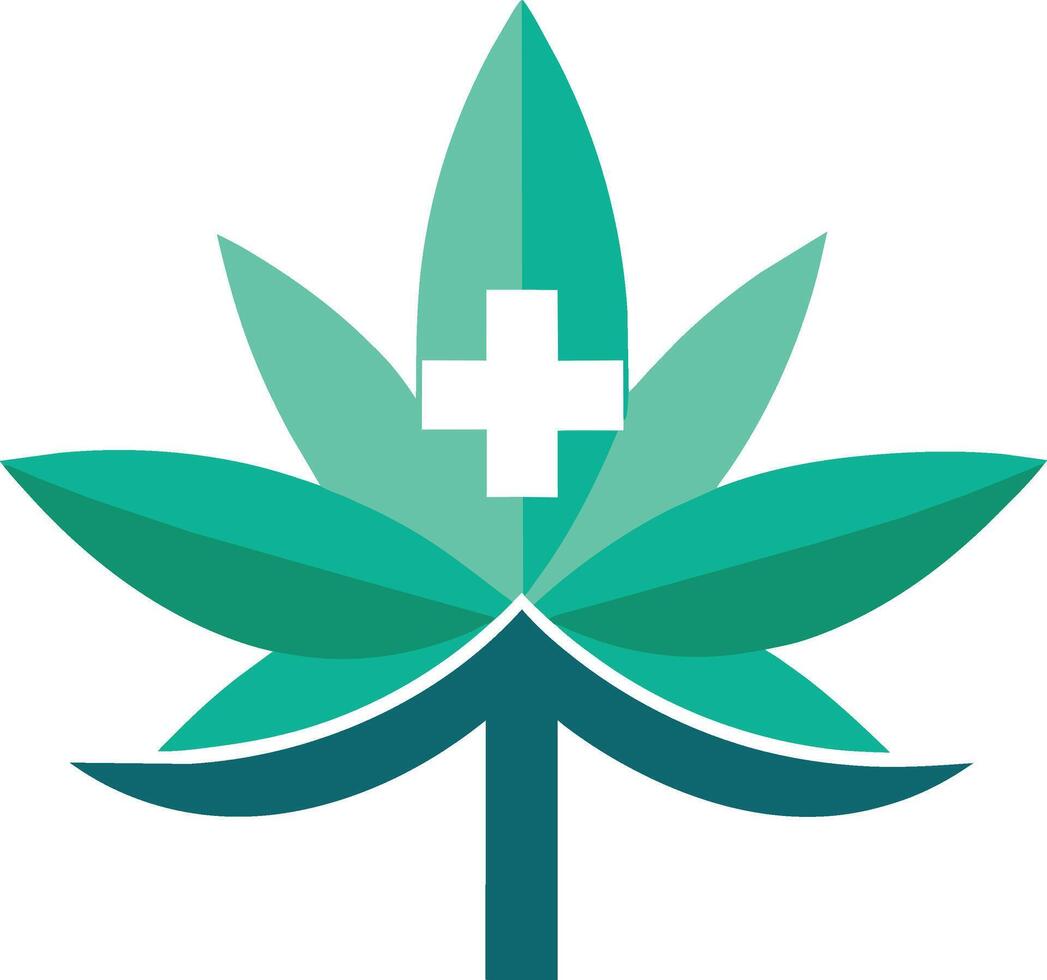 cannabis para médico logotipo. maconha ícone. erva daninha e cânhamo símbolo vetor