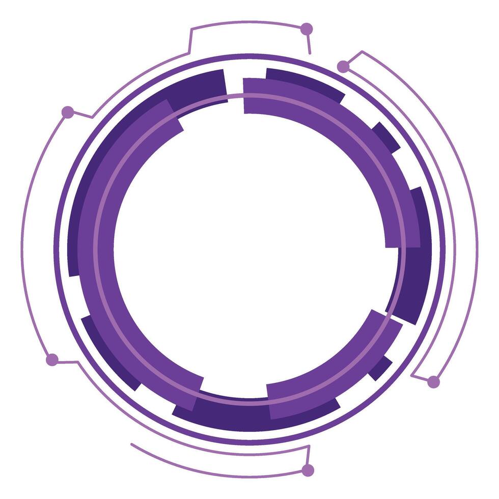 moderno círculo tecnologia quadro, Armação vetor