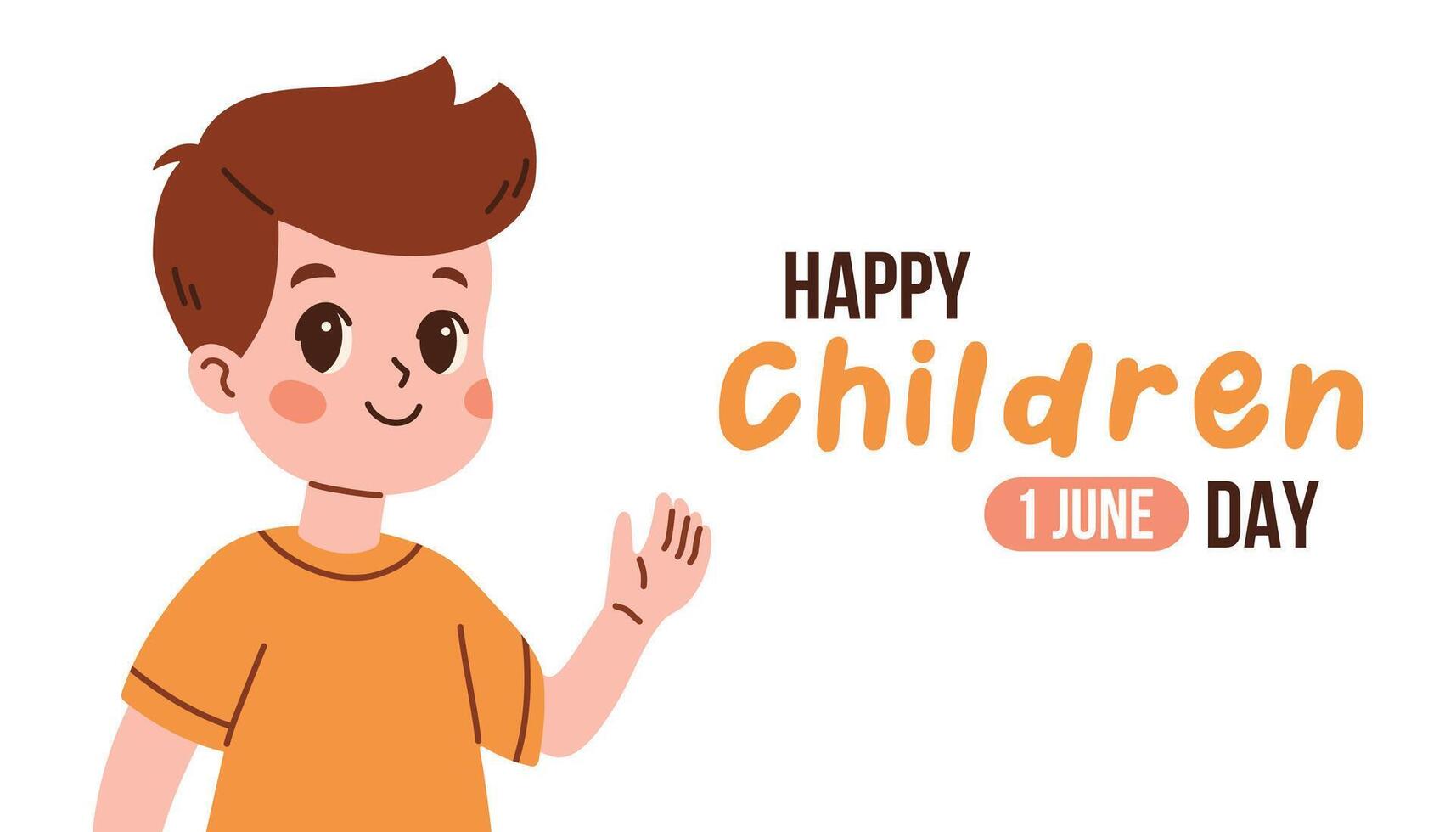 internacional crianças dia. ilustração do feliz crianças dia fundo com feliz criança para poster, bandeira, cartão. vetor