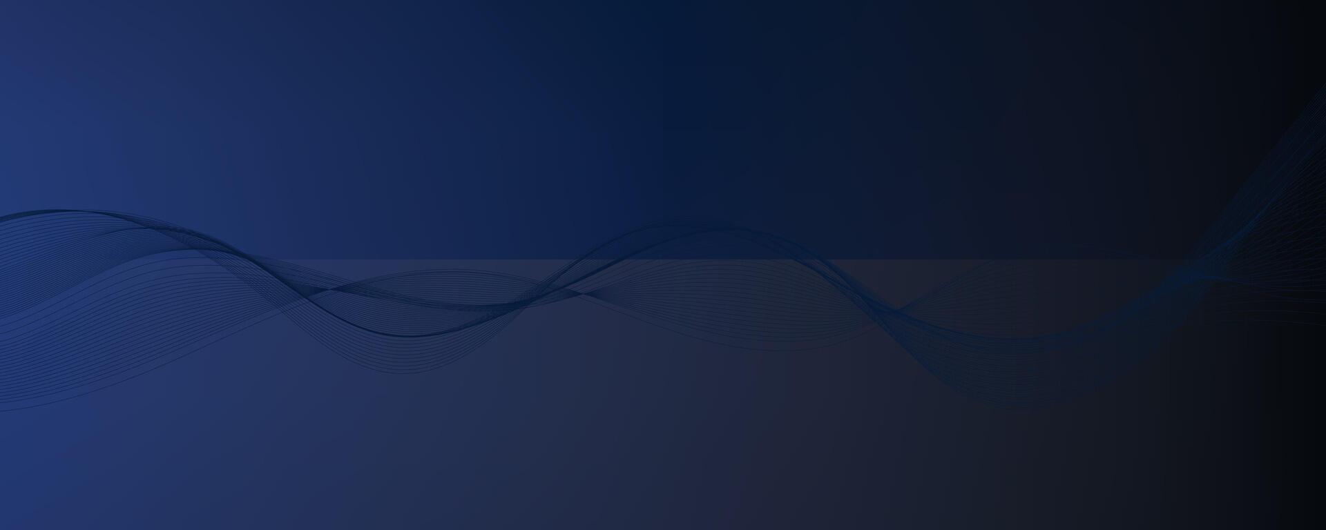 abstrato moderno fundo com azul ondulado linhas e partículas. tecnologia pano de fundo. vetor
