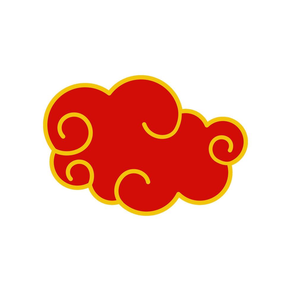 ásia chinês nuvem desenho animado ilustração vetor