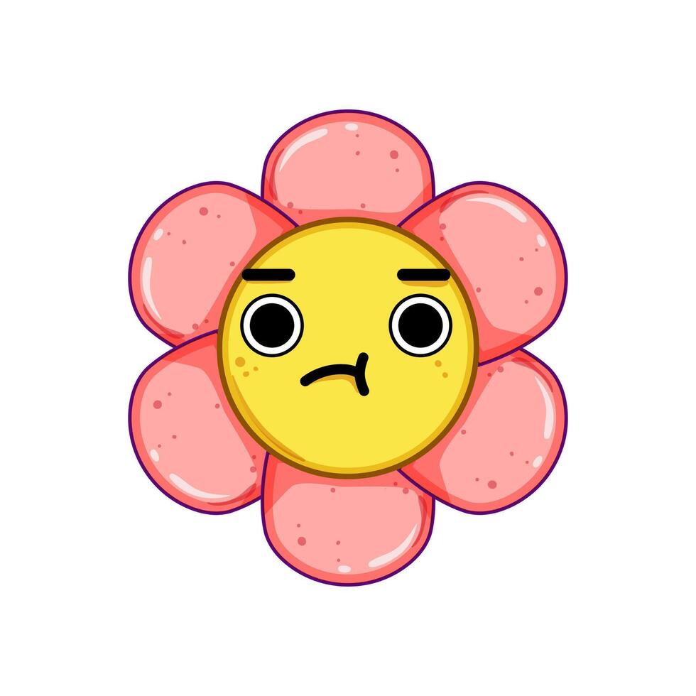 floral flor personagem desenho animado ilustração vetor