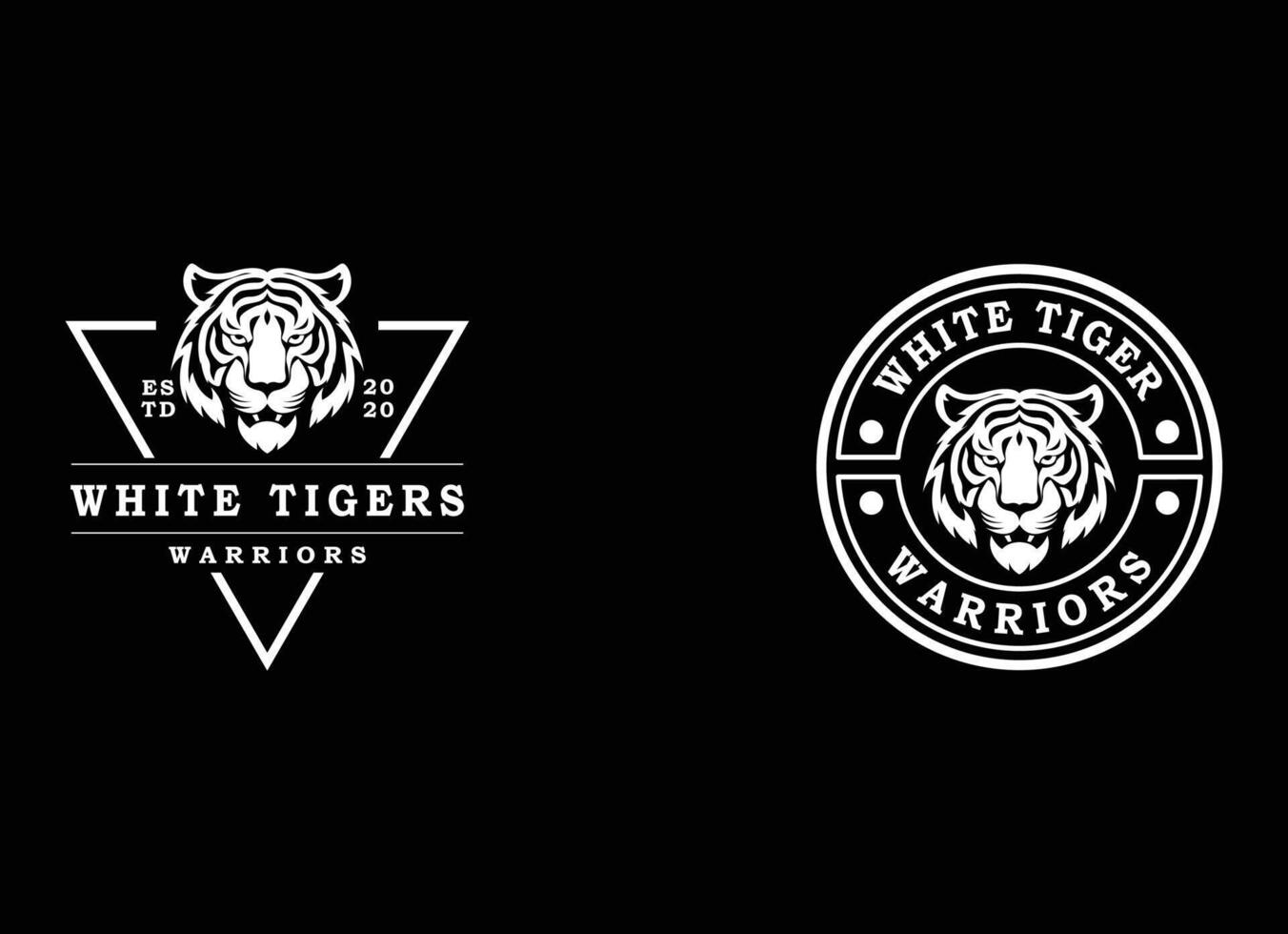 uma Bengala tigre face cabeça com presas e kung fu chinês letras para kungfu clube marcial clã logotipo Projeto vetor