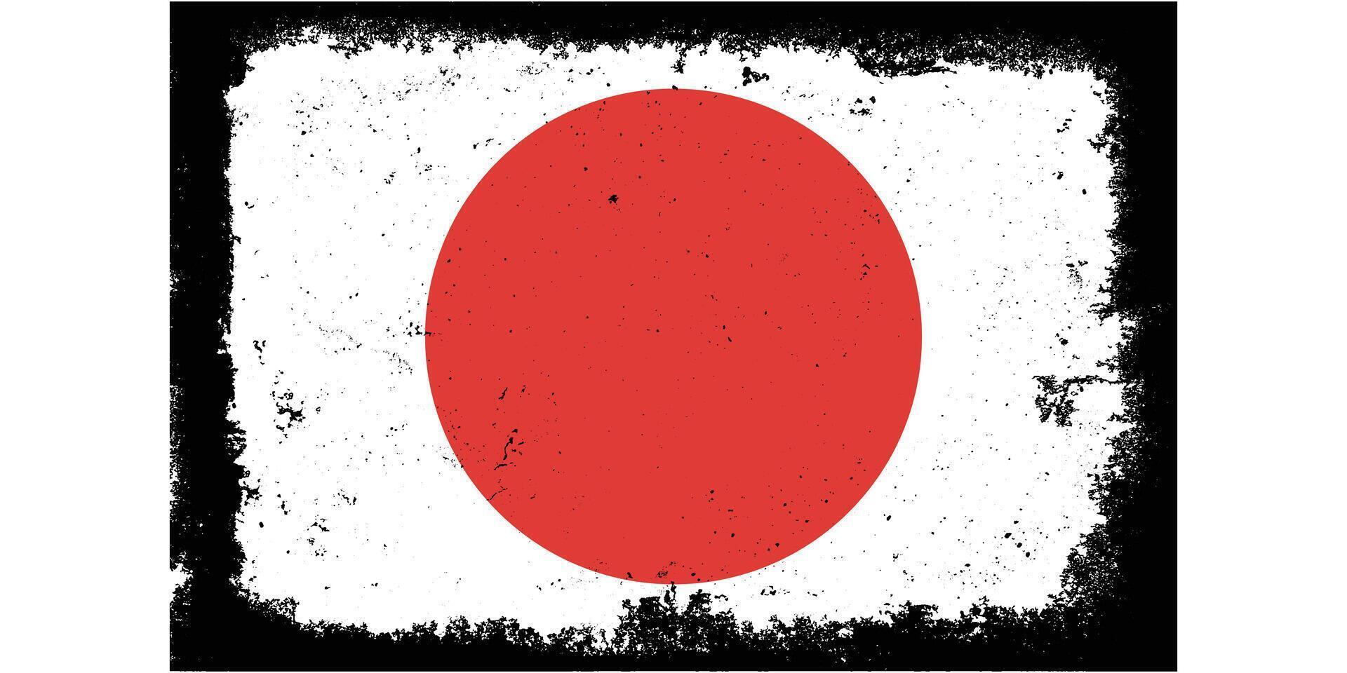 vintage plano Projeto grunge Japão bandeira fundo vetor