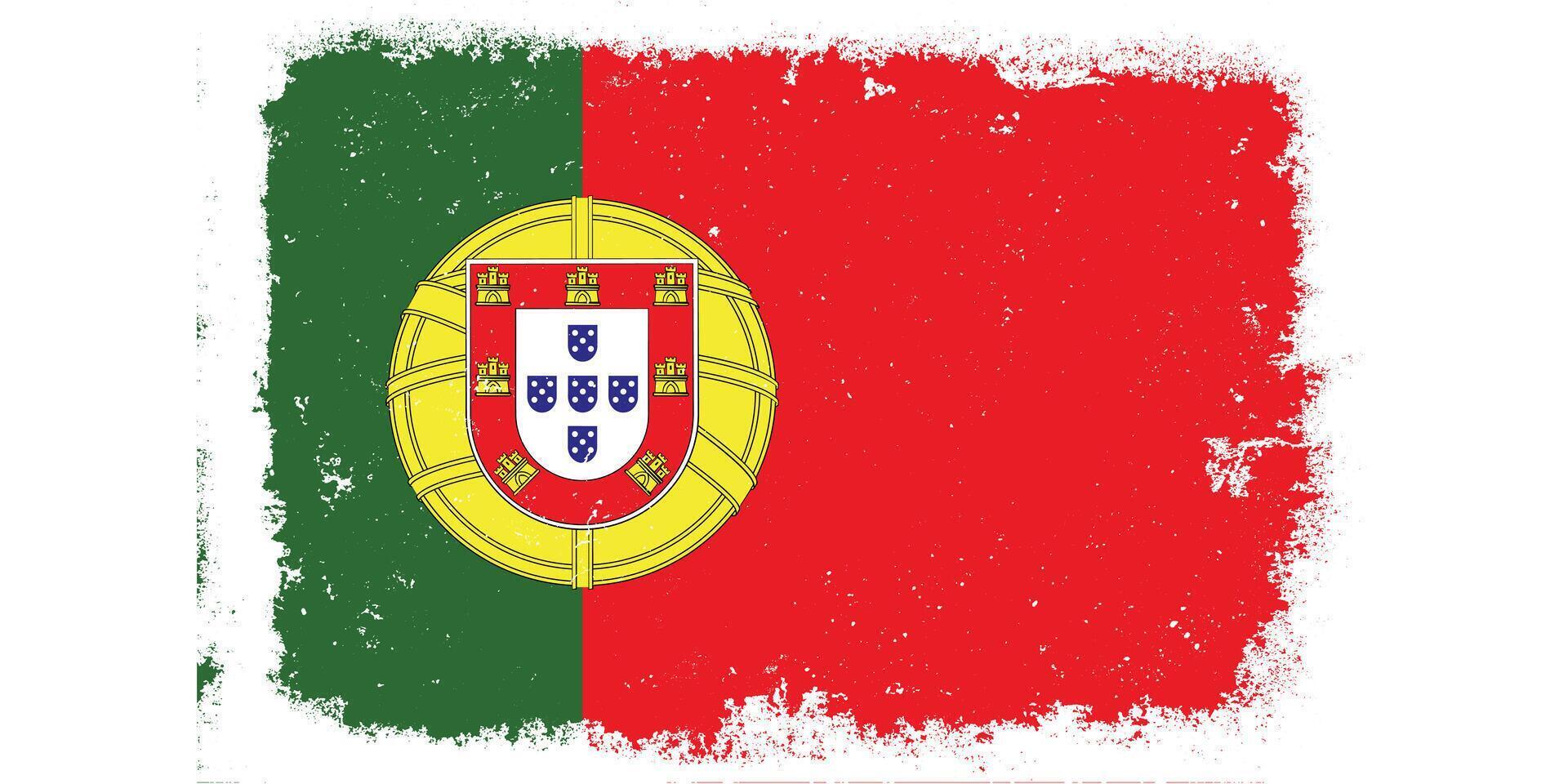 vintage plano Projeto grunge Portugal bandeira fundo vetor