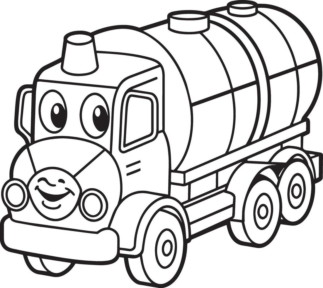 uma desenho animado desenhando do uma trem com uma desenho animado face e uma desenho animado face. vetor