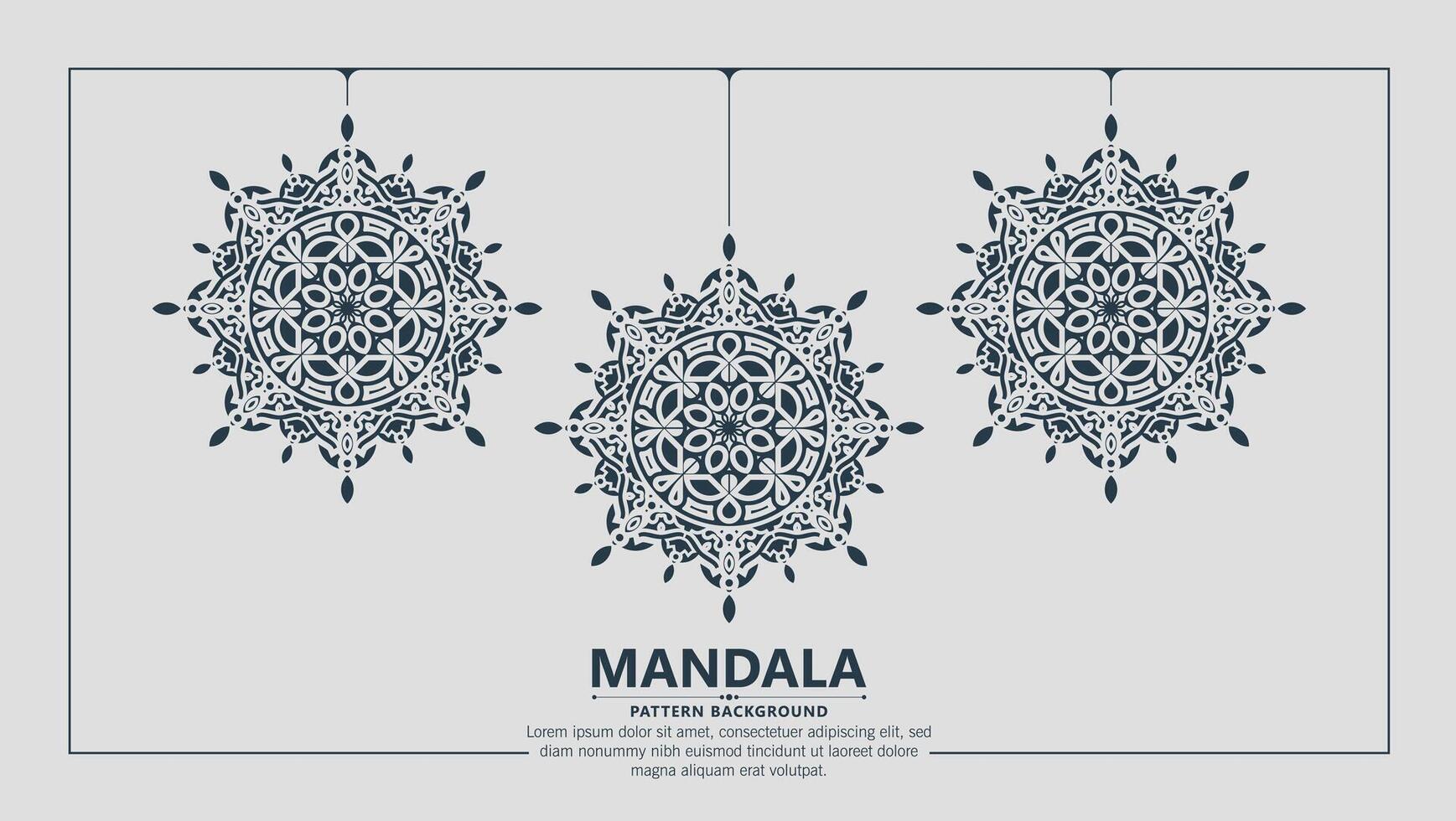 modelo de design de fundo decorativo de mandala decorativa vetor