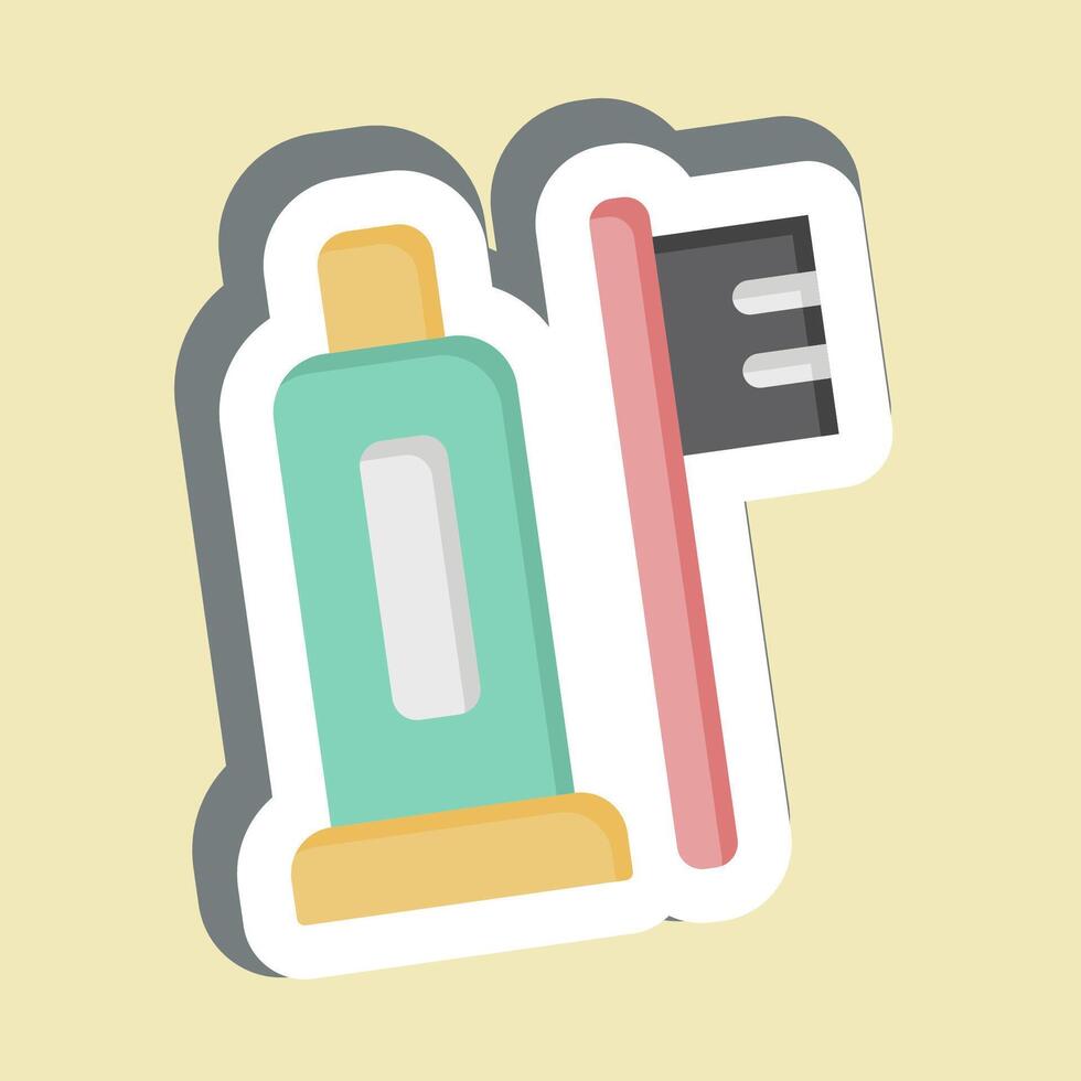 adesivo pessoal higiene. relacionado para higiene símbolo. simples Projeto ilustração vetor