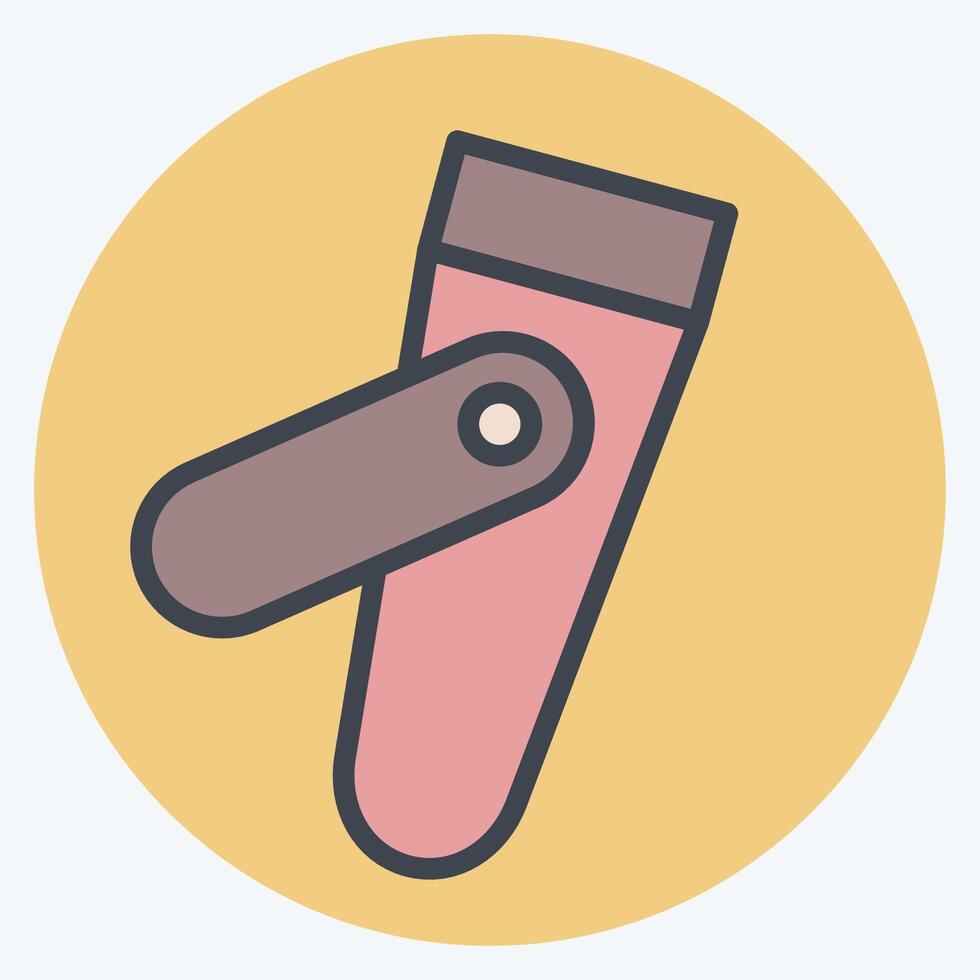ícone unha clipper. relacionado para higiene símbolo. cor companheiro estilo. simples Projeto ilustração vetor