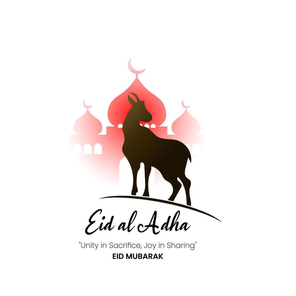 eid al adha islâmico festival Projeto. eid Mubarak vetor