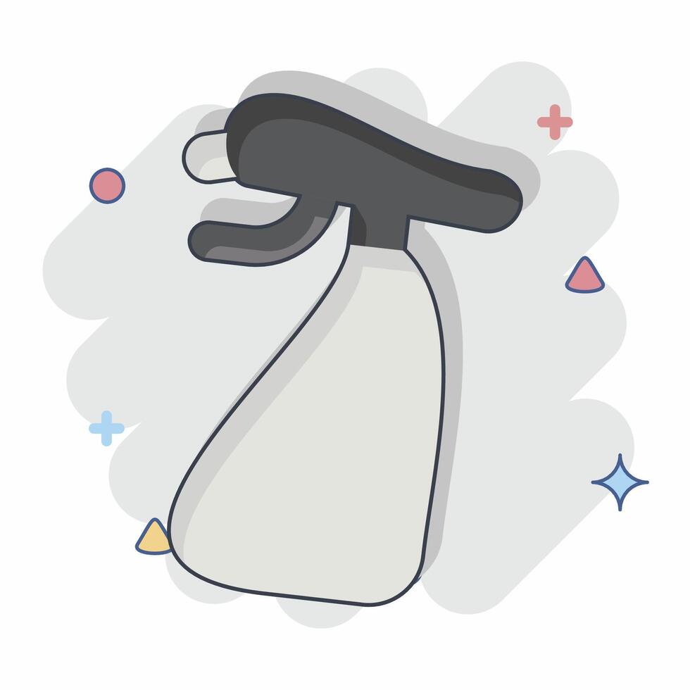 ícone limpeza spray. relacionado para higiene símbolo. quadrinho estilo. simples Projeto ilustração vetor