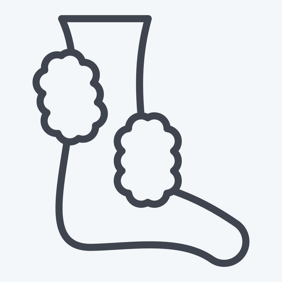 ícone pé limpar. relacionado para higiene símbolo. linha estilo. simples Projeto ilustração vetor