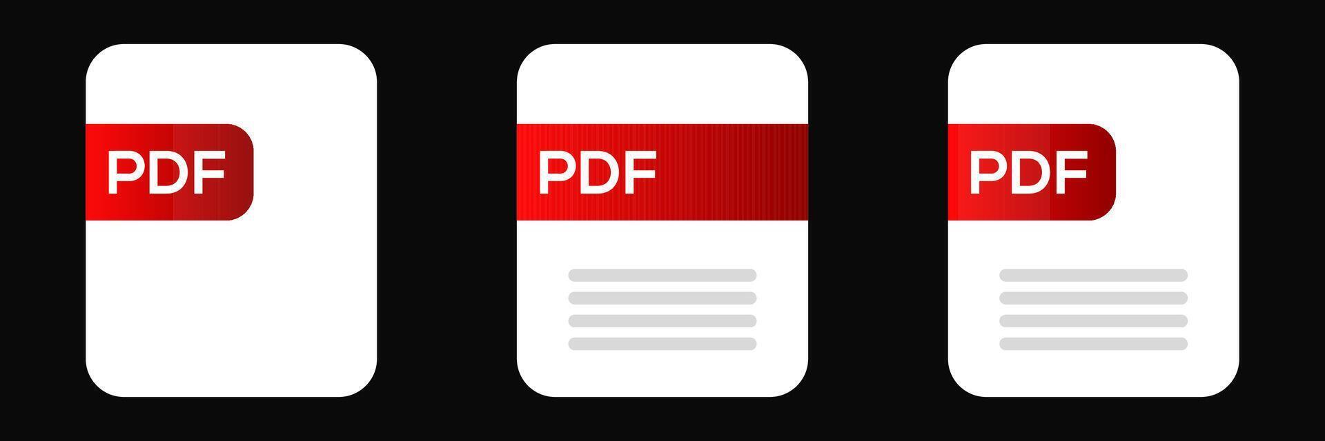 pdf Arquivo documento ícone. pdf texto documento vetor