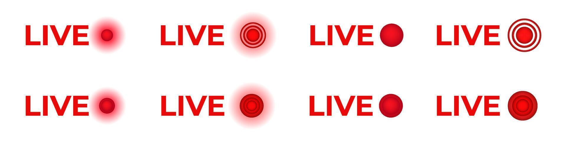 vermelho logotipo para viver fluxo. conectados transmissão ícone. vetor