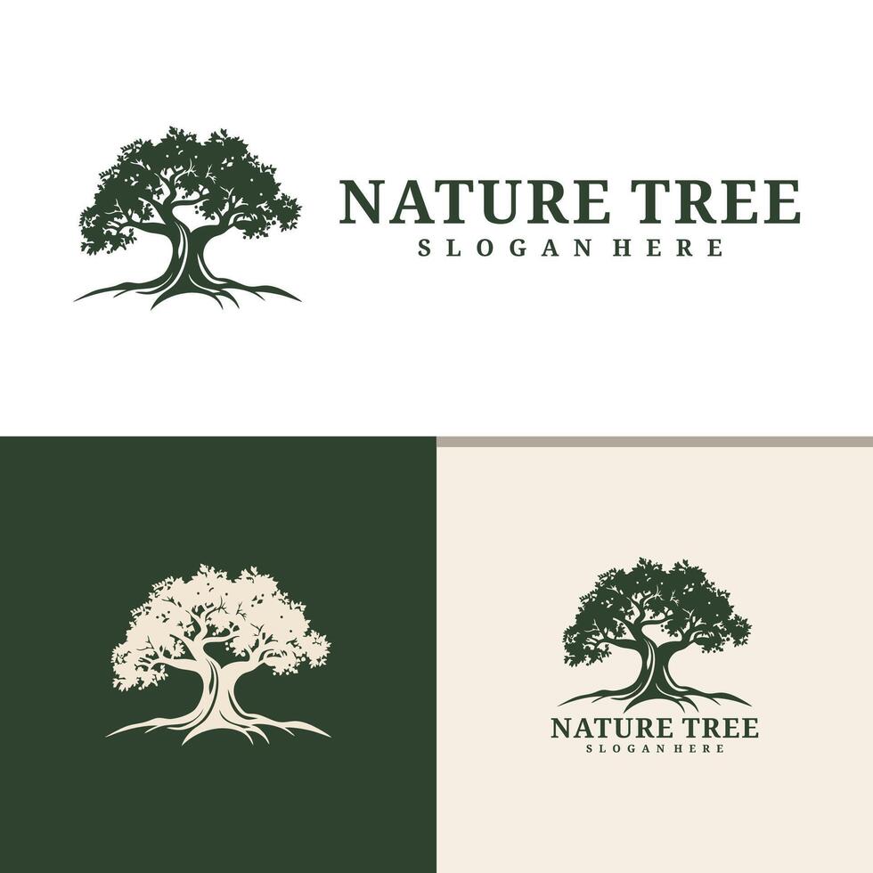 árvore logotipo Projeto . natureza árvores ilustração. vetor