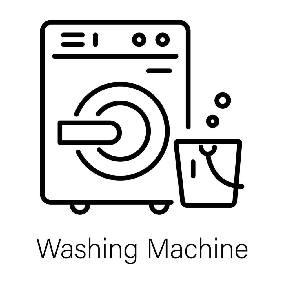 máquina de lavar na moda vetor