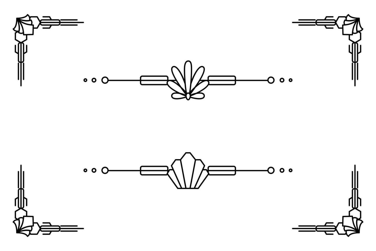 arte deco linha fronteira. moderno árabe ouro quadros, decorativo linhas fronteiras e geométrico dourado rótulo quadro, Armação Projeto elementos vetor