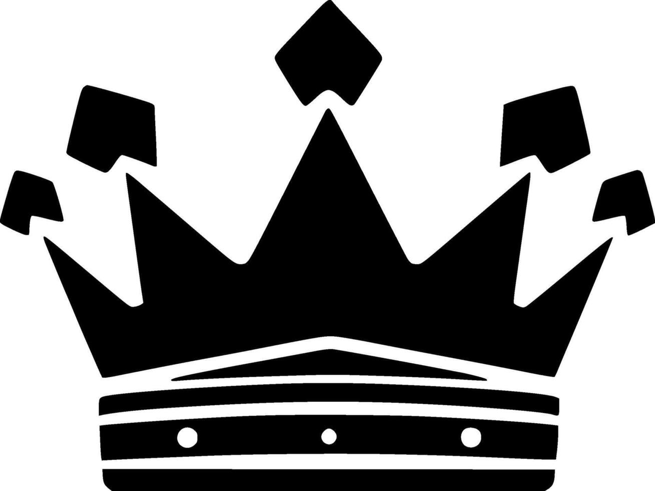 coroa, Preto e branco ilustração vetor