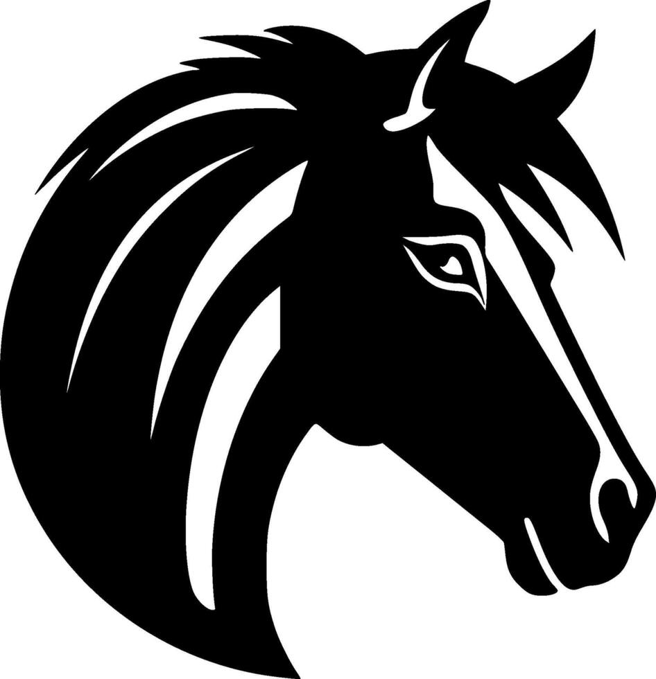 cavalo - minimalista e plano logotipo - ilustração vetor