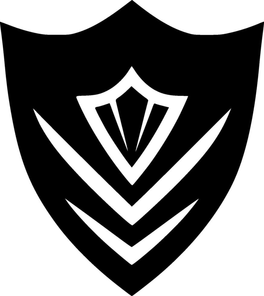escudo, Preto e branco ilustração vetor