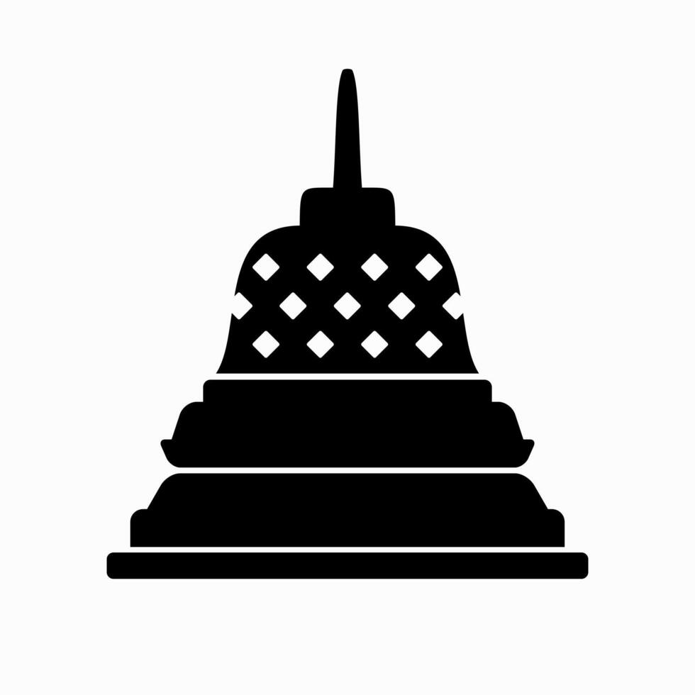 borobudur têmpora logotipo isolado. Projeto ícone modelo vetor