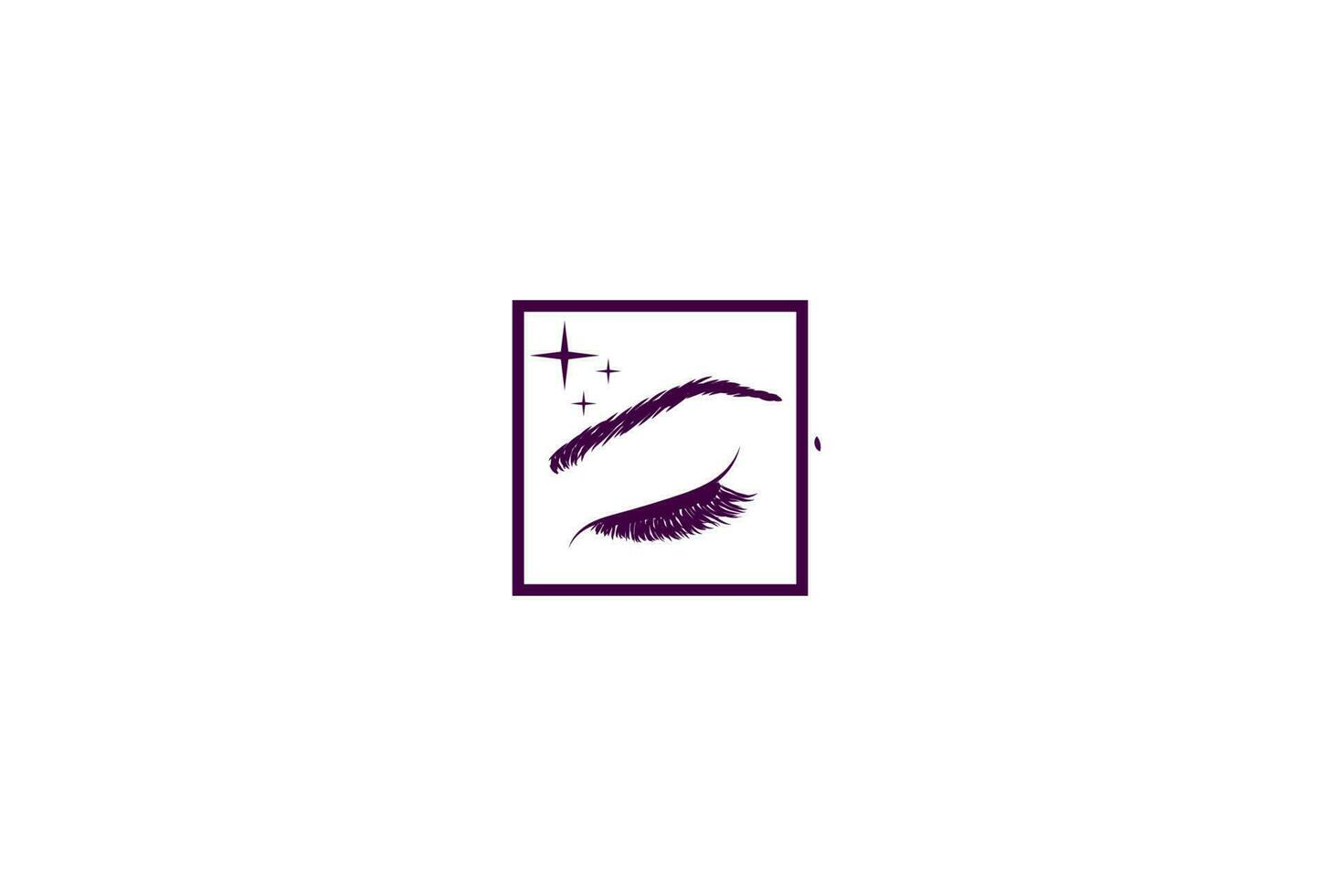 cílios de beleza feminina minimalista simples para mulher menina moda feminina estilo de design de logotipo em vetor