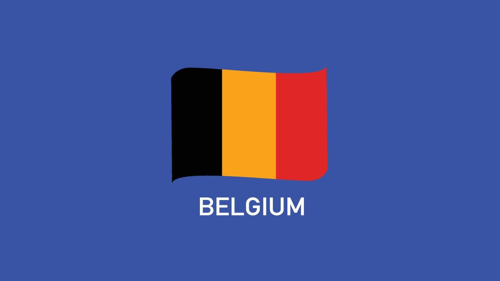 Bélgica emblema equipes europeu nações 2024 símbolo abstrato países europeu Alemanha futebol logotipo Projeto ilustração vetor