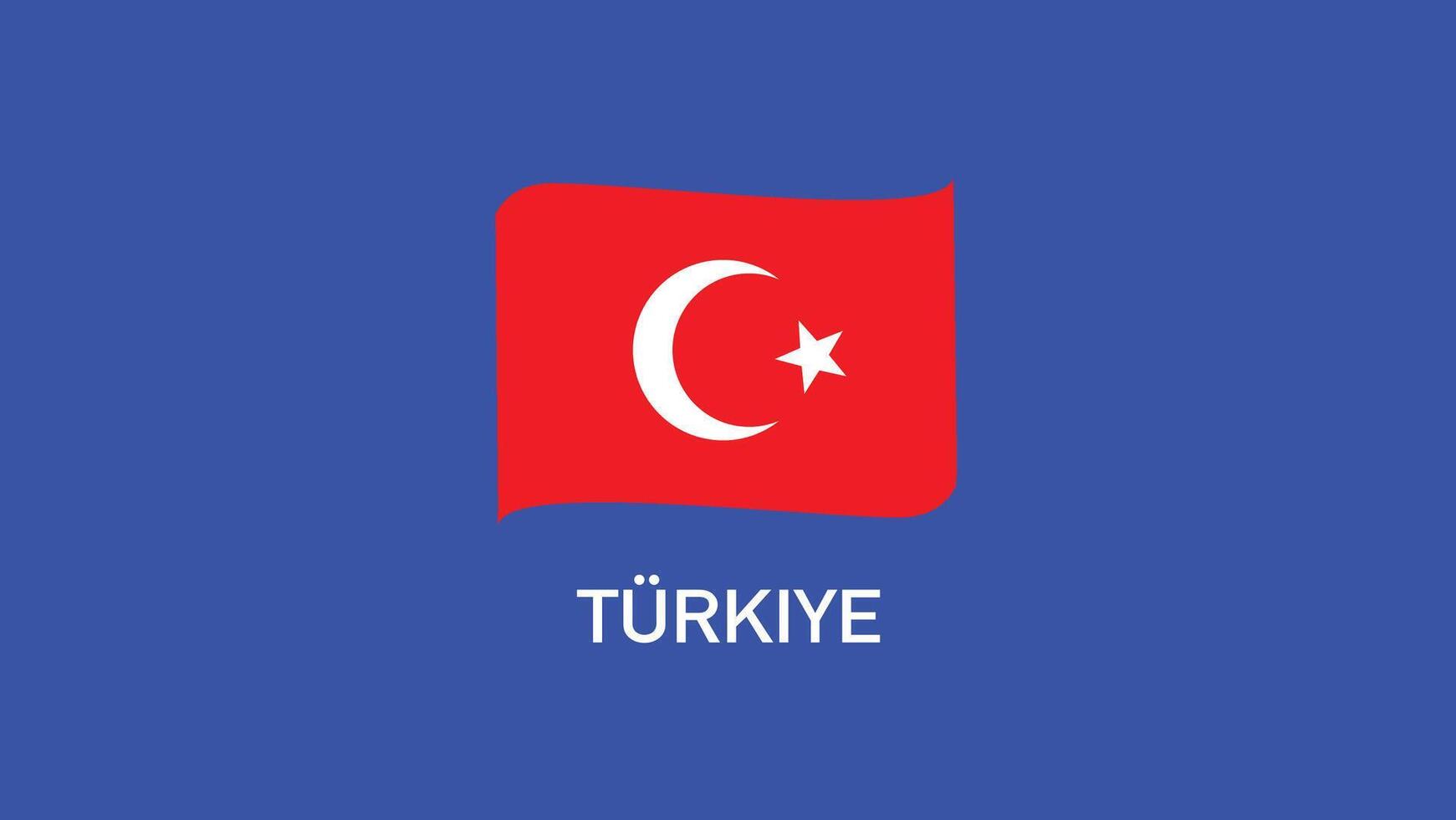 turquiye bandeira fita equipes europeu nações 2024 abstrato países europeu Alemanha futebol símbolo logotipo Projeto ilustração vetor
