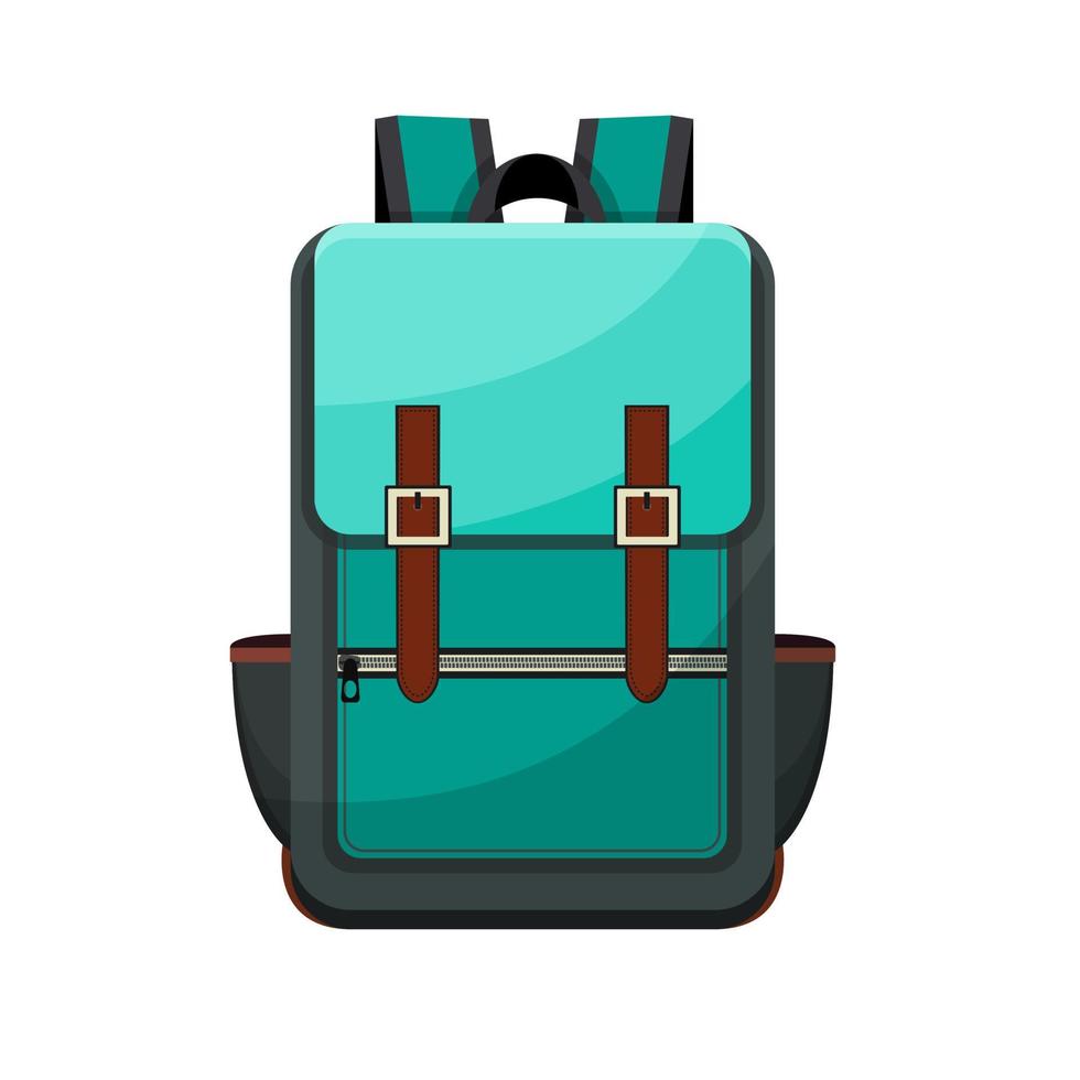 mochila escolar colorida. educação, bagagem escolar, mochila. mochila de bolsa de estudante de escola de crianças. ilustração vetorial vetor