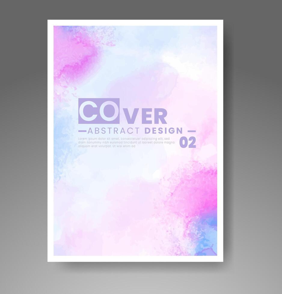 cartões com fundo aquarela. design para sua capa, data, cartão postal, banner, logotipo. vetor