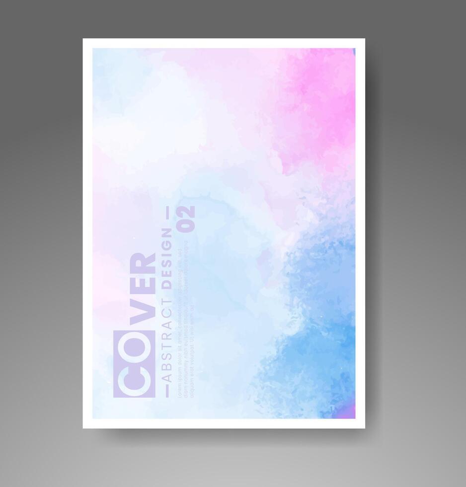 cartões com fundo aquarela. design para sua capa, data, cartão postal, banner, logotipo. vetor