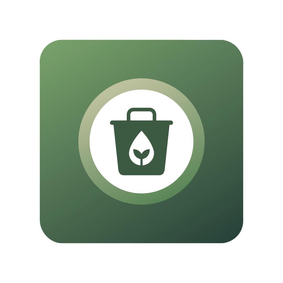 Lixo reciclar logotipo botão vetor