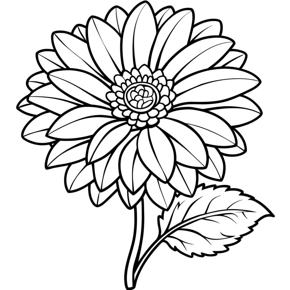 gerbera margarida flor esboço ilustração coloração livro página projeto, gerbera margarida flor Preto e branco linha arte desenhando coloração livro Páginas para crianças e adultos vetor